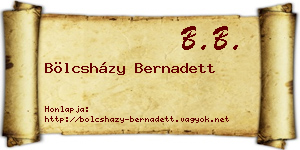 Bölcsházy Bernadett névjegykártya